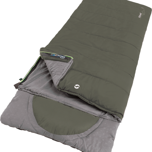 Outwell Contour dark olive Deckenschlafsack Reißverschluss links - Schlafsäcke