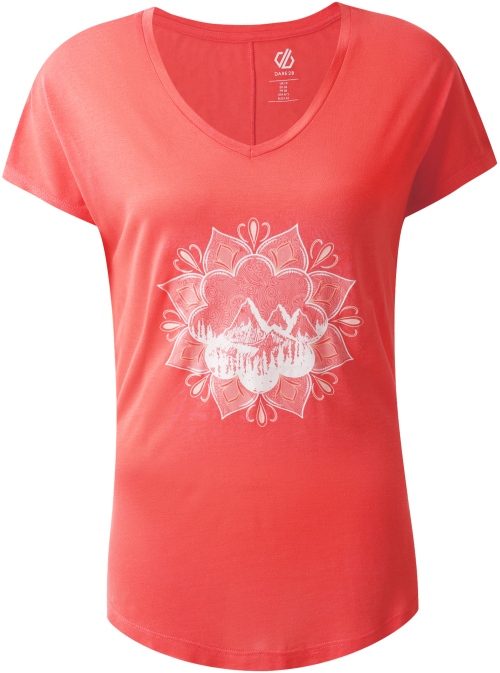 Dare2b Serene Damen T-Shirt melon 40 - Damenshirts, -blusen & -pullover von Dare 2b