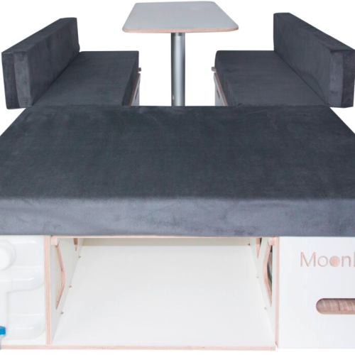 Moonbox Campingbox 115 mit Tisch passend für Van/Bus Weiß  - Ausbauboxen & Campingboxen