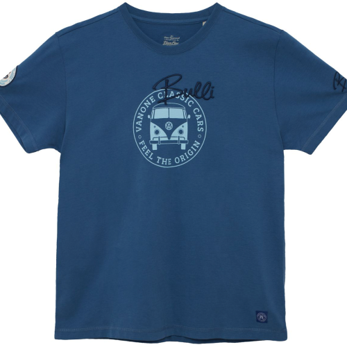 Van One Bulli Freundschaft Unisex T-Shirt blau XXXL - Herrenshirts, -hemden & -pullover von Van One Classic Cars