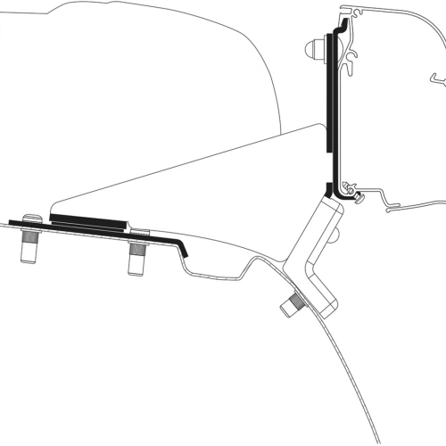 Thule Markisenadapter für Wandmontage T 4200 für Mercedes Benz  Vito/V-Class Aufstelldach - Markisenzubehör