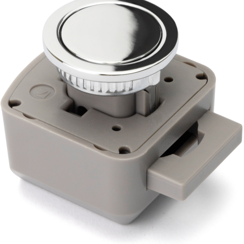 Confurn R-EVOLUTION Push Lock Schließsystem rund chrom glänzend galvanisiert - Vorhängeschlösser & Verriegelungen