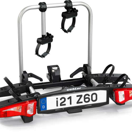 Uebler Kupplungsträger i21 Z60 für 2 Fahrräder  60 Grad abklappbar, E-Bike geeignet - Fahrradträger für Anhängerkupplungen