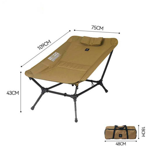 BusBoxx Defthike faltbarer Campingstuhl Hängematten Style Reclining Chair Gelb - Klappstühle