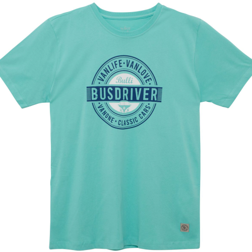 Van One Busdriver Herren T-Shirt türkis M - Herrenshirts, -hemden & -pullover von Van One Classic Cars
