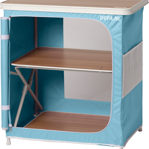 DEFA Campingschrank Beachy 80 x 48 x 80 cm pastellblau - Faltschränke