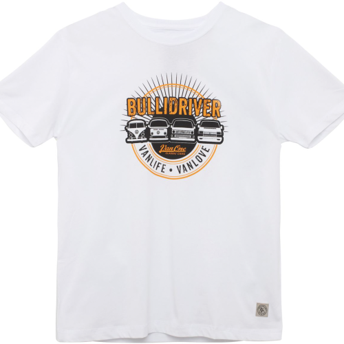 Van One Bullidriver Unisex T-Shirt weiß L - Herrenshirts, -hemden & -pullover von Van One Classic Cars