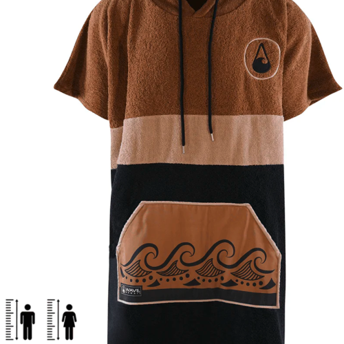 Wave Hawaii Cumbuco Poncho M hellbraun M - Damenjacken