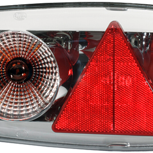 Hella Heckleuchte Caraluna II 10 Stk mit Blinklicht / Nebelschlusslicht / Schlusslicht / Rückstrahler / Bremslicht für Anhänger links - Fahrzeugbeleuchtung außen