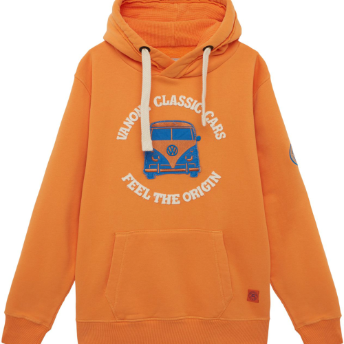 Van One Bulli Freundschaft Unisex Hoodie orange XXXL - Damenshirts, -blusen & -pullover von Van One Classic Cars