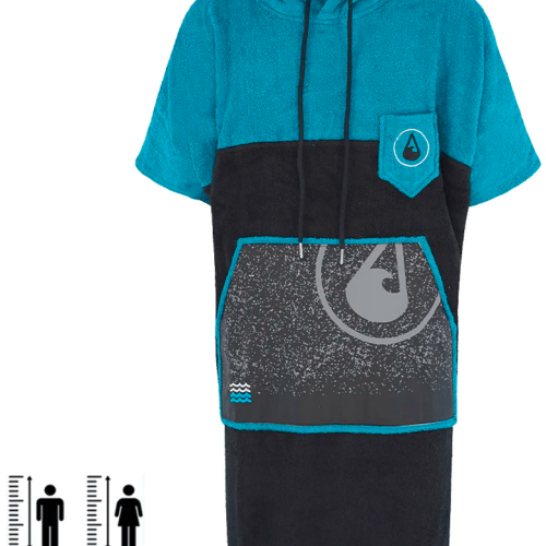 Wave Hawaii Uno Poncho XL schwarz XL - Damenjacken