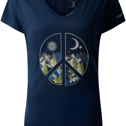 Dare2b Serene Damen T-Shirt dunkelblau 40 - Damenshirts, -blusen & -pullover von Dare 2b