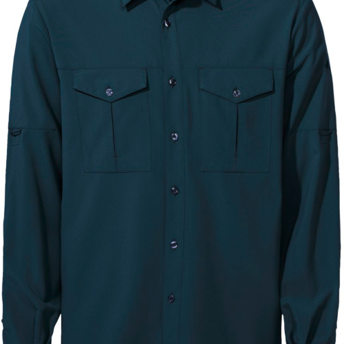 Vaude Rosemoor II Herrenlangarmhemd dunkelblau XL - Herrenshirts, -hemden & -pullover
