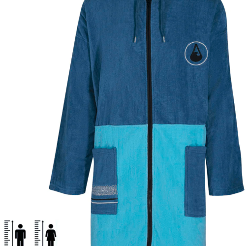 Wave Hawaii  Bleys Longsleeve Zip Poncho L blau L - Damenjacken