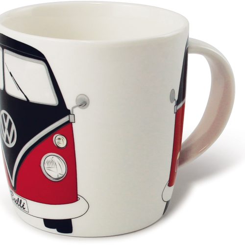 VW Collection T1 Bulli Kaffeetasse 370 ml Rot schwarz - Becher und Tassen