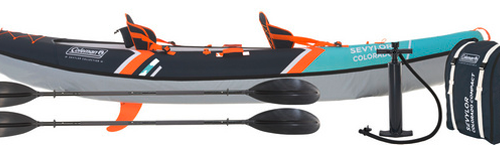 Coleman aufblasbares Kajak Kit Sevylor Colorado 2 Personen inkl.  2 Paddel / Rucksack / Finne / Handpumpe / Aufbewahrungstasche - Schlauchboote, Kajaks & SUP-Boards