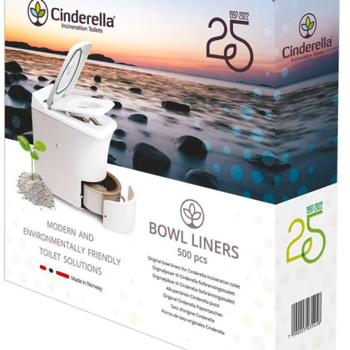 Cinderella Bowl Liner Standard Module Papierbeutel 500 Stück für Cinderella Classic, Comfort, Freedom, Jubilee und Premium - Toilettenbeutel & Toilettenzubehör