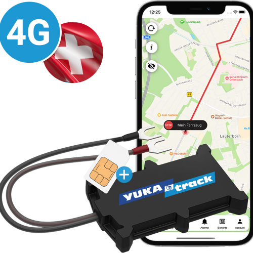 YUKAtrack easyWire 4G GPS Ortung Europaweit mit SIM-Karte Datenflat - Überwachungssysteme & Alarmanlagen