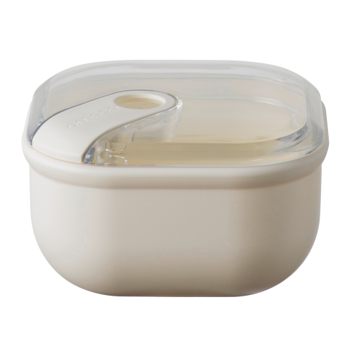Omada Lunchbox quadratisch 425 ml beige - Lebensmittelbehälter / Vorratsdosen