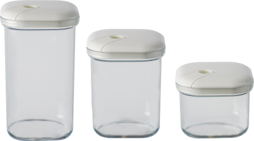 Omada Vorratsdose 3er Set weiß - Lebensmittelbehälter / Vorratsdosen