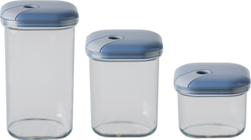 Omada Vorratsdose 3er Set blau - Lebensmittelbehälter / Vorratsdosen
