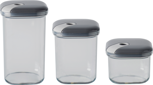 Omada Vorratsdose 3er Set grau - Lebensmittelbehälter / Vorratsdosen