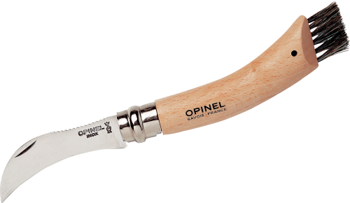 Opinel N°08 Pilzmesser mit Bürste Klingenlänge 8 cm - Kochbesteck