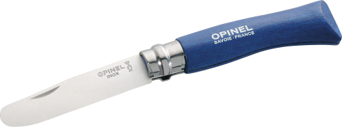 Opinel N°07 Taschenmesser für Kinder Klingenlänge 8 cm blau - Campingbesteck