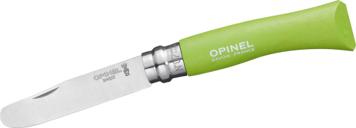 Opinel N°07 Taschenmesser für Kinder Klingenlänge 8 cm grün - Campingbesteck