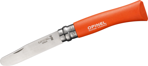 Opinel N°07 Taschenmesser für Kinder Klingenlänge 8 cm orange - Campingbesteck
