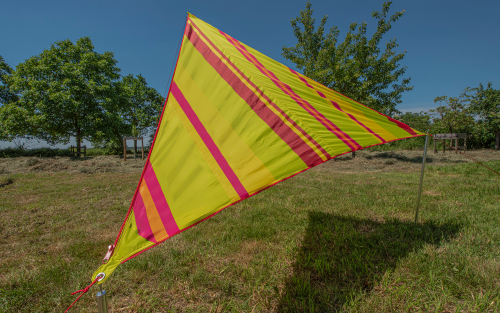 Bent Zip-Canvas Sonnensegel Karibik Design Limette gestreift - Pavillons & Tarps