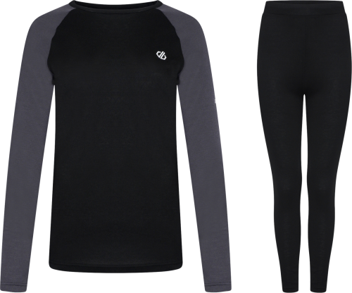 Dare2b Exchange IV Damen Thermo-Baselayer Set 2 teilig schwarz 36 - Damenshirts, -blusen & -pullover von Dare 2b