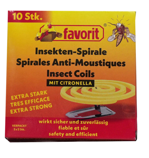 Favorit Moskitospiralen mit Citronella Extra Stark (10er Set) - Insektenabwehr & Mückenschutz von TGO