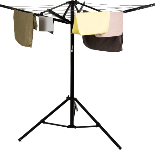 Berger Wäschespinne & Sat-Stativ inkl. Packsack schwarz - Wäsche & Trocknen