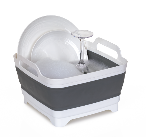 Berger faltbare Waschschüssel mit Wasserauslass 30 x 30 x 20 cm - Faltgeschirr und Faltschüsseln