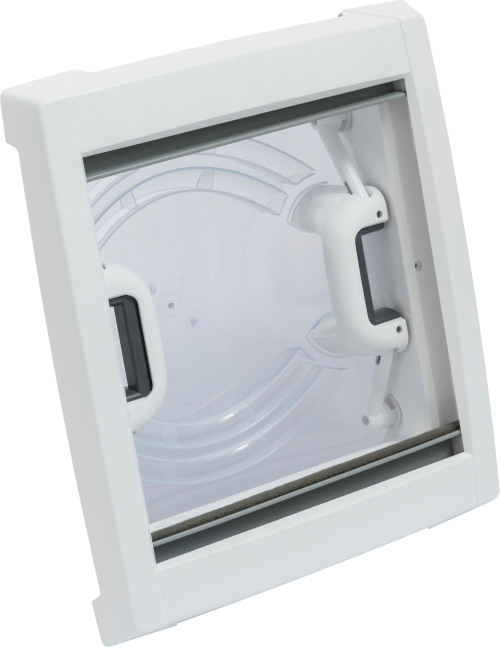 MPK Dachhaube VisionVent S Pro 28 x 28 cm mit Rollo signalweiß - Dachhauben