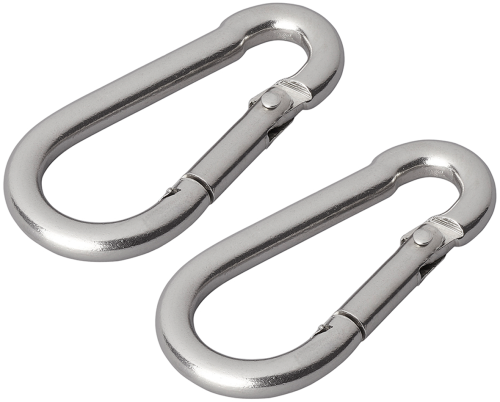 ProPlus Karabiner Edelstahl 5x50mm / 2 Stück - Outdoor Zubehör