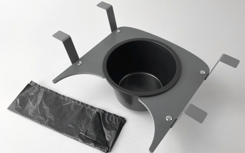 Flexaport Trenntoiletten-Einsatz Set passend für BranQ Eimertoilette grau PVC mit 100 Tüten Recycling 20 my - Trenntoiletten