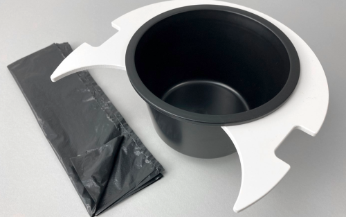 Flexaport Trenntoiletten-Einsatz Set passend für Dometic D 972 / 976 weiß PVC mit 50 Tüten geruchsdicht inkl. Folienschweißgerät 15 cm - Trenntoiletten