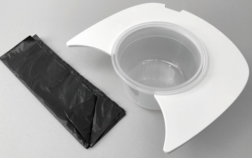 Flexaport Trenntoiletten-Einsatz Set passend für Campingaz 20L weiß PVC mit 50 Tüten geruchsdicht inkl. Folienschweißgerät 15 cm - Trenntoiletten