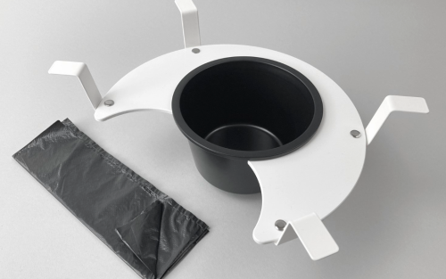 Flexaport Trenntoiletten-Einsatz Set passend für Dometic CT4000 weiß/matt Acryl mit 50 Tüten geruchsdicht inkl. Folienschweißgerät 15 cm - Trenntoiletten