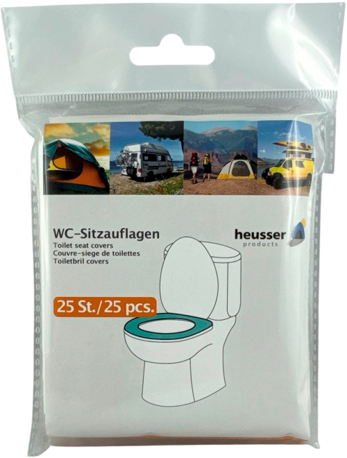 Heusser WC-Sitzauflagen Papierbrillen (25 Stück) - Toilettenbeutel & Toilettenzubehör