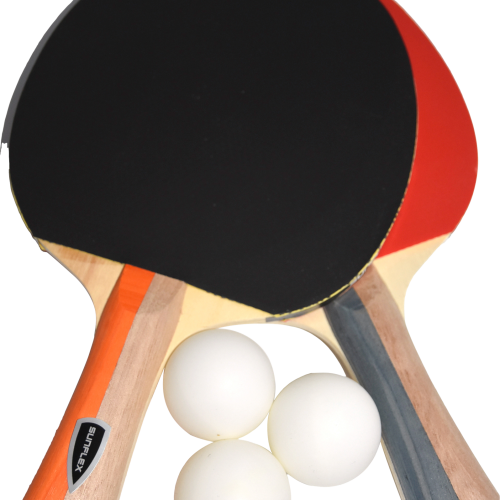Sunflex sport Pong Set Tischtennis Set mit 2 Trainingsschlägern und 3 Bällen - Spielsachen