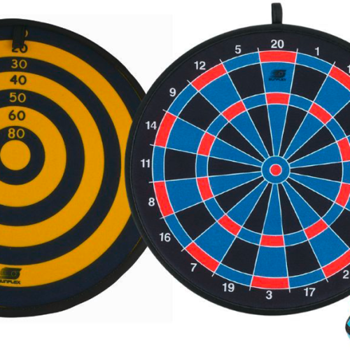 sunflex sport Klettdartscheibe Deluxe mit doppelseitiger Scheibe und 6 Bällen - Spielsachen