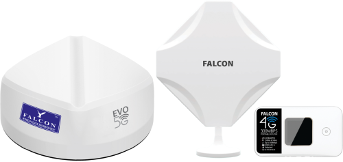 Falcon EVO 5G Flex LTE Dachantenne und Fensterantenne mit mobilem 300 Mbit 4G WLAN Router - 5G-/LTE-Antennen