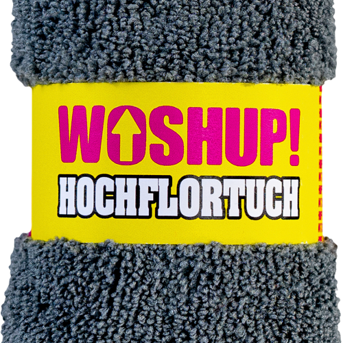 WOSHUP! Hochflor Reinigungstuch mit Hochflor- und Mikrofaserseite 40 x 40 cm - Bürsten, Schwämme, Tücher