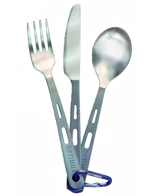 Optimus Titanium Besteck-Set 3-tlg. silber - Campingbesteck