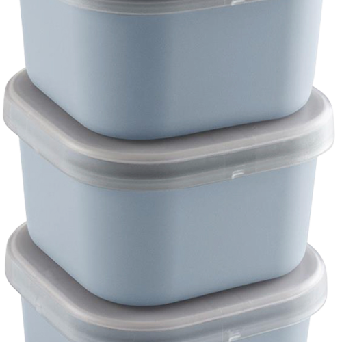 Sunware Sigma home Food to go Lunchbox 3er-Set  blau - Lebensmittelbehälter / Vorratsdosen