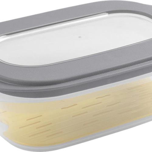 Sunware Sigma home Aufschnittdose für Käse transparent grau - Lebensmittelbehälter / Vorratsdosen