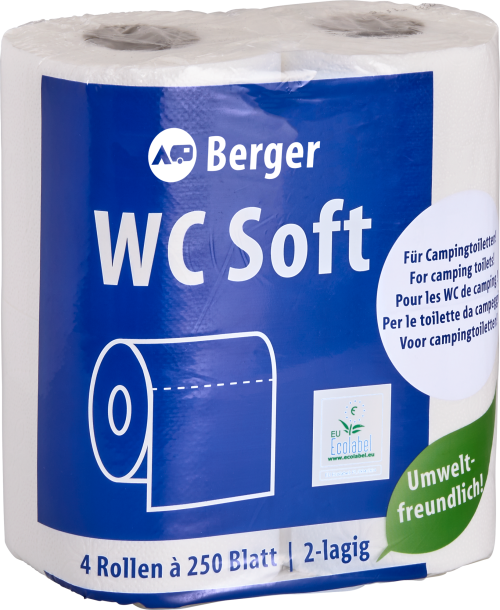 Berger WC Soft Toilettenpapier (4 Rollen) - Verbrauchsartikel Bad